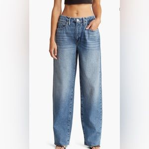Good American'90s Loose Raw Relaxed Women’s Jeans size 6/28